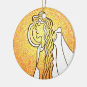 Kerstengelen en Jezus Keramisch Ornament (Links)