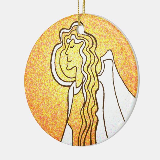 Kerstengelen en Jezus Keramisch Ornament (Links)