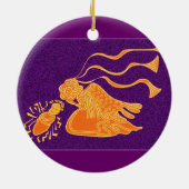 Kerstengelen en Jezus Keramisch Ornament (Achterkant)