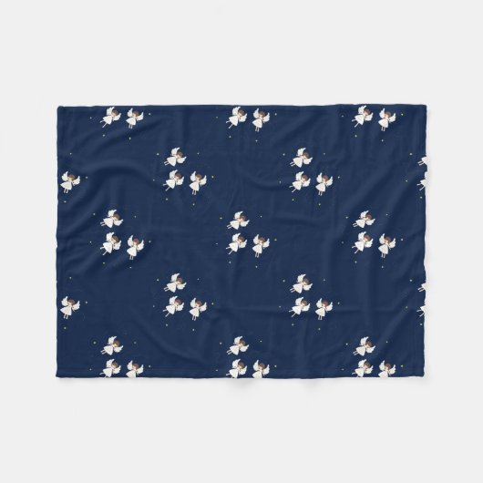 kerstengelen fleece deken (Voorkant (Horizontaal))