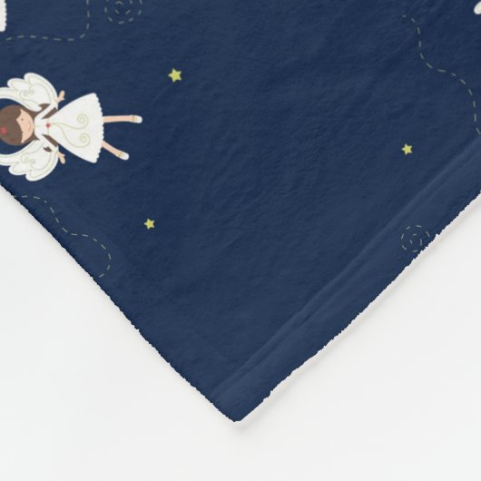 kerstengelen fleece deken (Hoek)