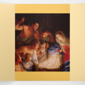 Kerstengelen Geboorte Drieluik Wenskaart (Binnenkant midden)