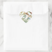 kerstengelen hart sticker (Tas)