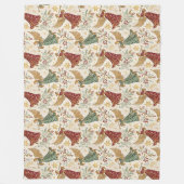 Kerstengelen in vintage stijl fleece deken (Voorkant)