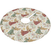 Kerstengelen in vintage-stijl kerstboom rok (Gekanteld)