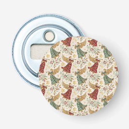 Kerstengelen magneet flesopener vintage button flesopener