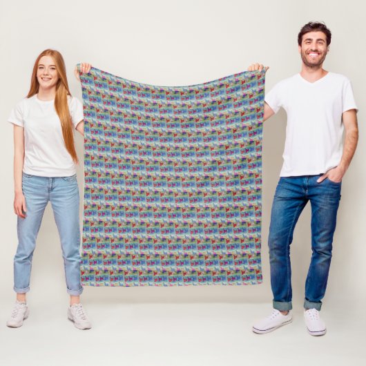 Kerstengelen Met Trompetten Fleece Deken (In situ)