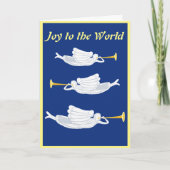 Kerstengelen met trompetten zingen 'Vreugde aan de Kaart (Voorkant)