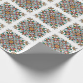 Kerstengelen multikleur cadeaupapier (Hoek)