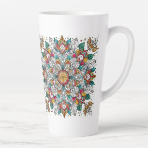 Kerstengelen multikleur latte mok