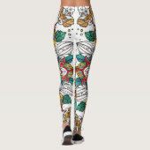 Kerstengelen multikleur leggings (Achterkant)