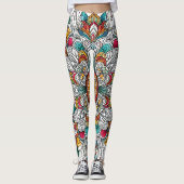 Kerstengelen multikleur leggings (Voorkant)