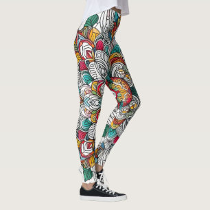 Kerstengelen multikleur leggings