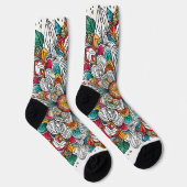 Kerstengelen multikleur sokken (Rechts)