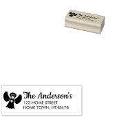 Kerstengelen Naam Retouradres Rubberstempel (Gestempeld)