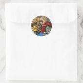 kerstengelen ronde sticker (Tas)
