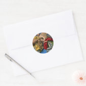 kerstengelen ronde sticker (Envelop)
