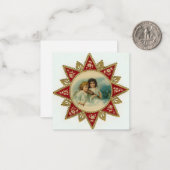 Kerstengelen uit grootmoeders tijd notitiekaartje (Voorkant / Achterkant in situ)