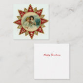 Kerstengelen uit grootmoeders tijd notitiekaartje (Voorkant / Achterkant)