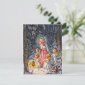 Kerstengelen uit het verleden die het kindje Jezus Feestdagenkaart (Staand voorkant)