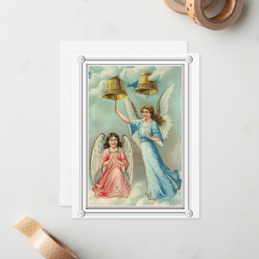 Kerstengelen uit het verleden notitiekaartje (Voorkant / Achterkant in situ)