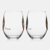 Kerstengelen Wijnglas Zonder Voet (Links)