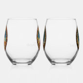 Kerstengelen Wijnglas Zonder Voet (Rechts)