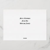 Kerstengelkoor in vintage stijl folie feestdagenkaart (Achterkant)