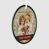 Kerstengelornament met monogram kerstversiering ornament (voorkant)