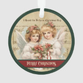 Kerstengelornament met monogram kerstversiering ornament (achterkant)