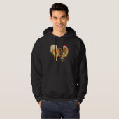 KerstEngels Cocker Santa Hat Lights Xmas Hoodie (Voorkant volledig)