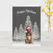 KerstEngels Springer Spaniel Kaart (Gele Bloem)