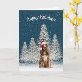 KerstEngels Springer Spaniel Kaart (Gele Bloem)