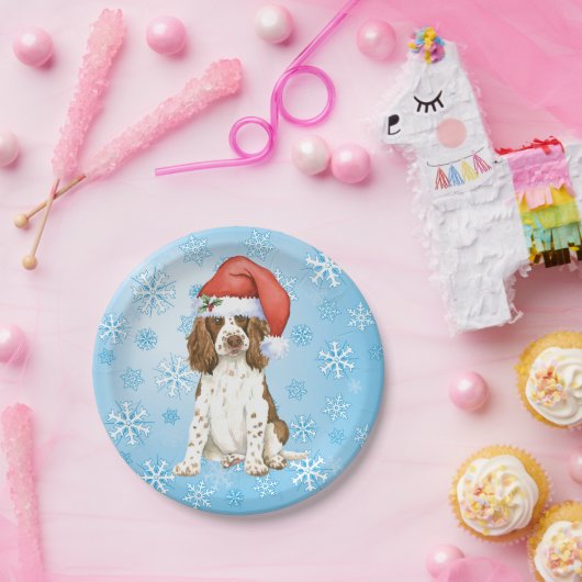 KerstEngels Springer Spaniel Paper Bord (Feest)