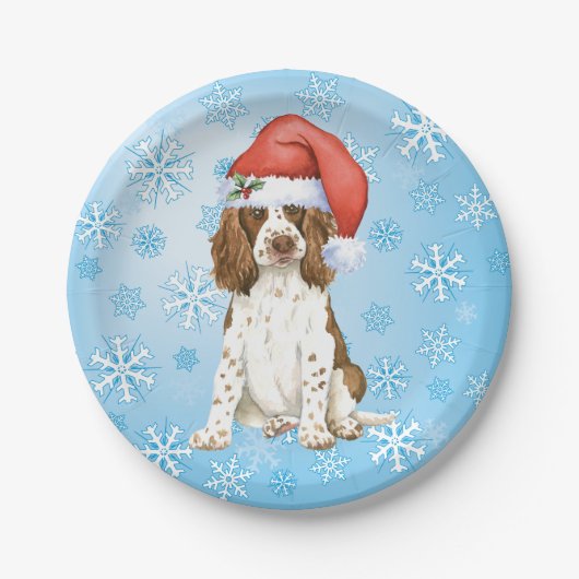 KerstEngels Springer Spaniel Paper Bord (Voorkant)