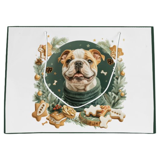 KerstEngelse Bulldog Groot Cadeauzakje (Voorkant)