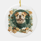 KerstEngelse Bulldog Keramisch Ornament (Achterkant)