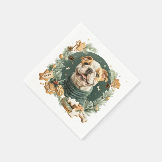 KerstEngelse Bulldog Servet (Hoek)