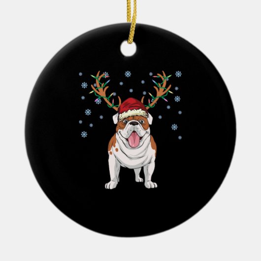 Kerstengelse herdershond keramisch ornament (Voorkant)
