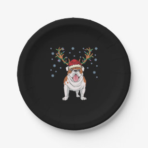 Kerstengelse herdershond papieren bordje