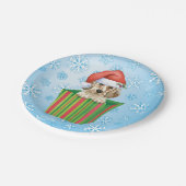 KerstEngelstalige Setter Papieren Bordje (Gekanteld)