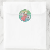 Kerstengeltjesstickers Ronde Sticker (Tas)