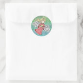 Kerstengeltjesstickers Ronde Sticker (Tas)