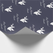 kerstengelverpakkingspapier met aangepaste naam cadeaupapier (Hoek)