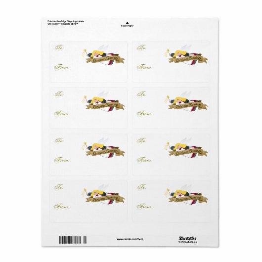 kerstenlabels / cadeauLabels Etiket (Full Sheet)