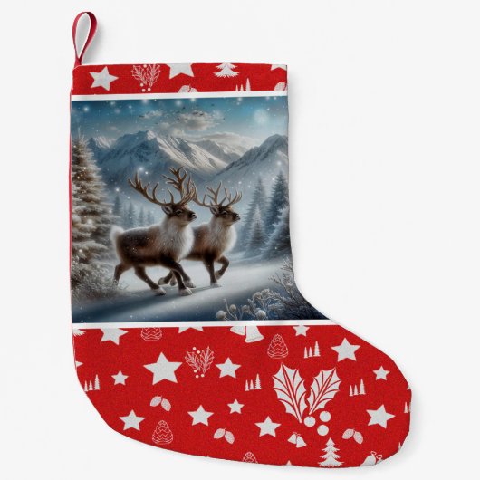 Kerstensok Donner en Blitzen Kleine Kerstsok (Voorkant)