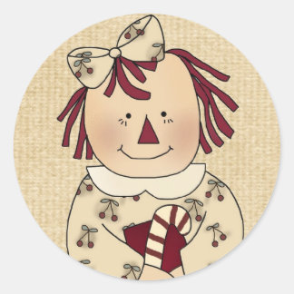 Kerstenvelop: Eenvoudige Joys Annie Ronde Sticker