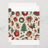 kerstenvelop kaart (Voorkant / Achterkant)