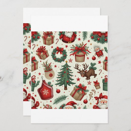 kerstenvelop kaart (Voorkant / Achterkant)