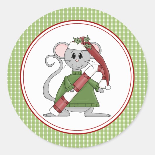 Kerstenvelop voor landmuizen Sticker (Voorkant)